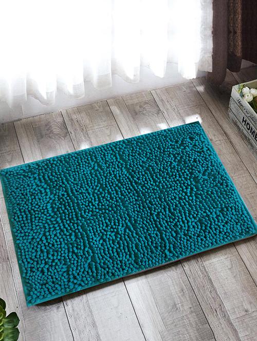 lushomes peacock thick and fluffy chenille 1200 gsm bathmat - 15940634 - Standard Image - 1
