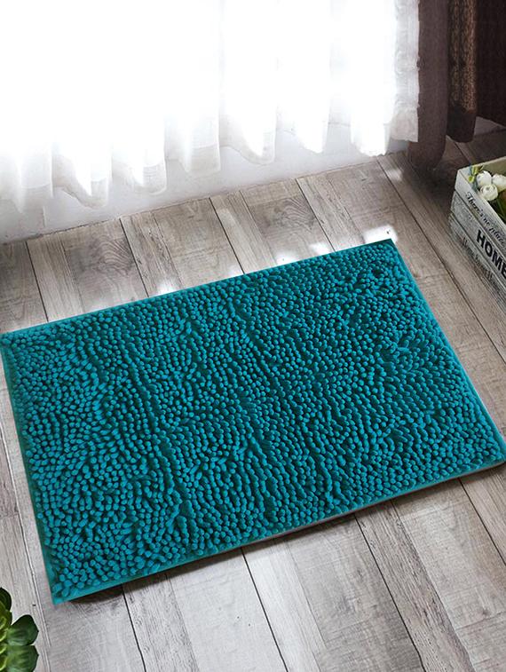 lushomes peacock thick and fluffy chenille 1200 gsm bathmat - 15940634 - Zoom Image - 1