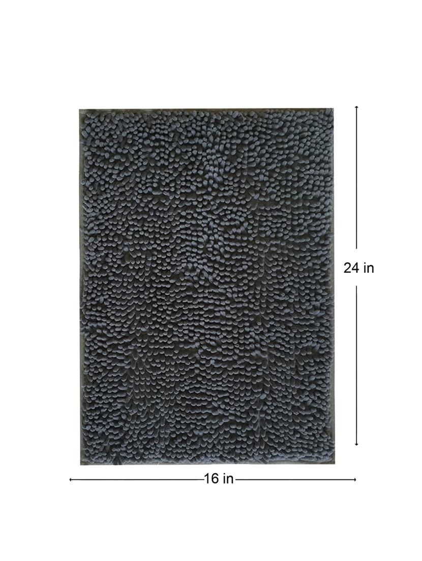 lushomes dark grey thick and fluffy chenille 1200 gsm bathmat - 15940635 - Zoom Image - 5