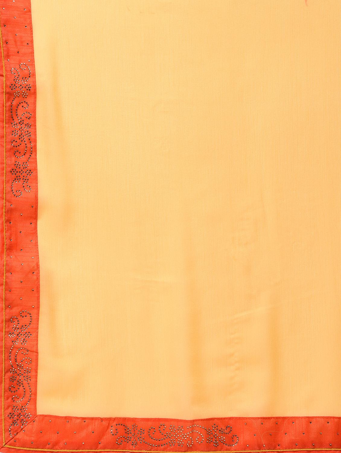 embellished lace border saree with blouse - 15940669 - Zoom Image - 5