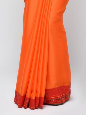 embellished lace border saree with blouse - 15940670 - Standard Image - 3
