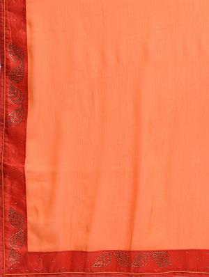 embellished lace border saree with blouse - 15940670 - Standard Image - 5