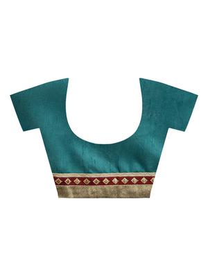 lace border foil printed saree with blouse - 15940682 - Standard Image - 4