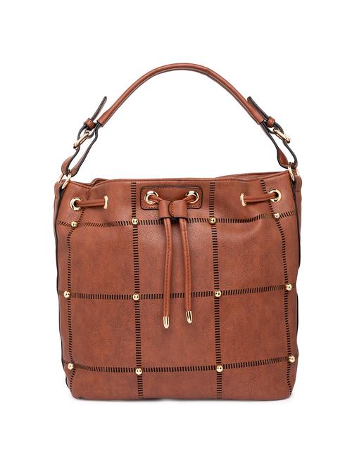brown leatherette (pu) regular tote - 15940855 - Standard Image - 1