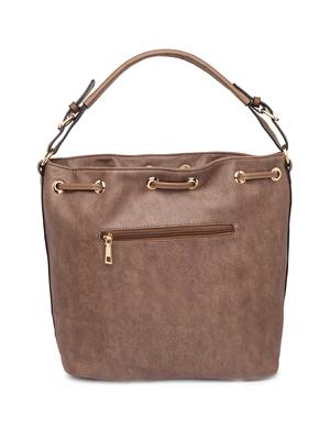 brown leatherette (pu) regular tote - 15940856 - Standard Image - 2