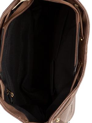brown leatherette (pu) regular tote - 15940856 - Standard Image - 3