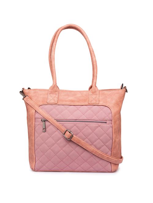 pink leatherette (pu) regular handbag - 15940881 - Standard Image - 1