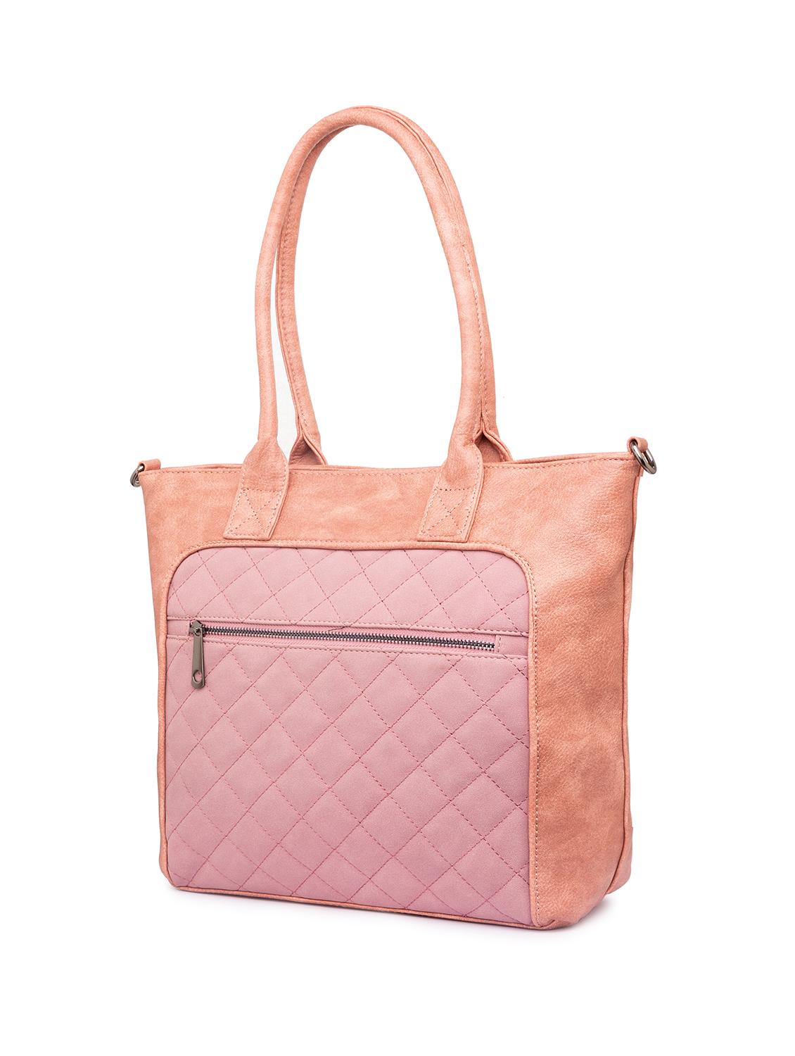 pink leatherette (pu) regular handbag - 15940881 - Zoom Image - 4