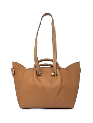 brown leatherette (pu) regular handbag - 15940885 - Standard Image - 2