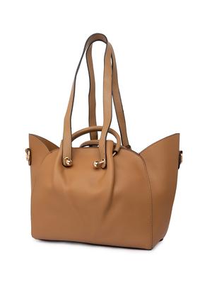 brown leatherette (pu) regular handbag - 15940885 - Standard Image - 4