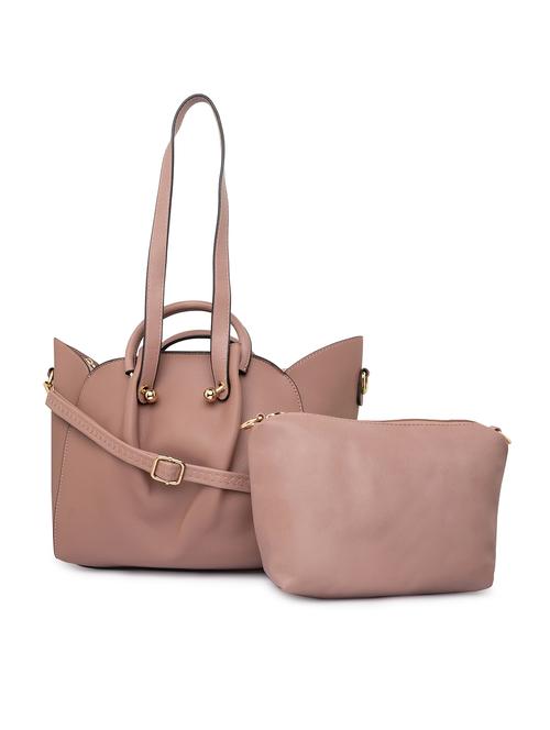 pink leatherette (pu) regular handbag - 15940886 - Very Small Image - 1
