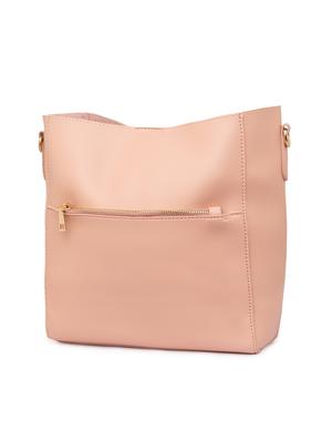 pink leatherette (pu) regular handbag - 15940888 - Standard Image - 4