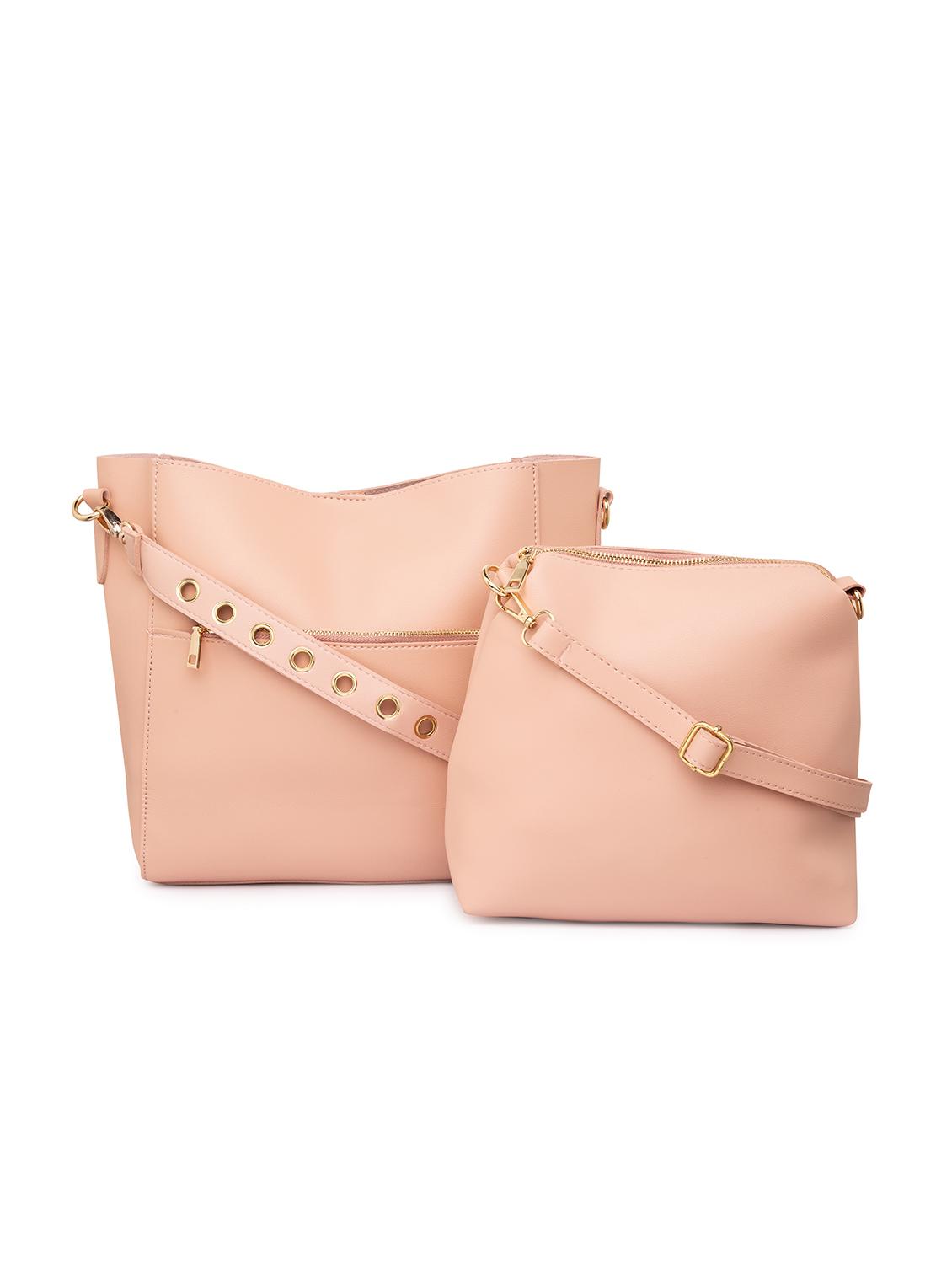 pink leatherette (pu) regular handbag - 15940888 - Zoom Image - 1