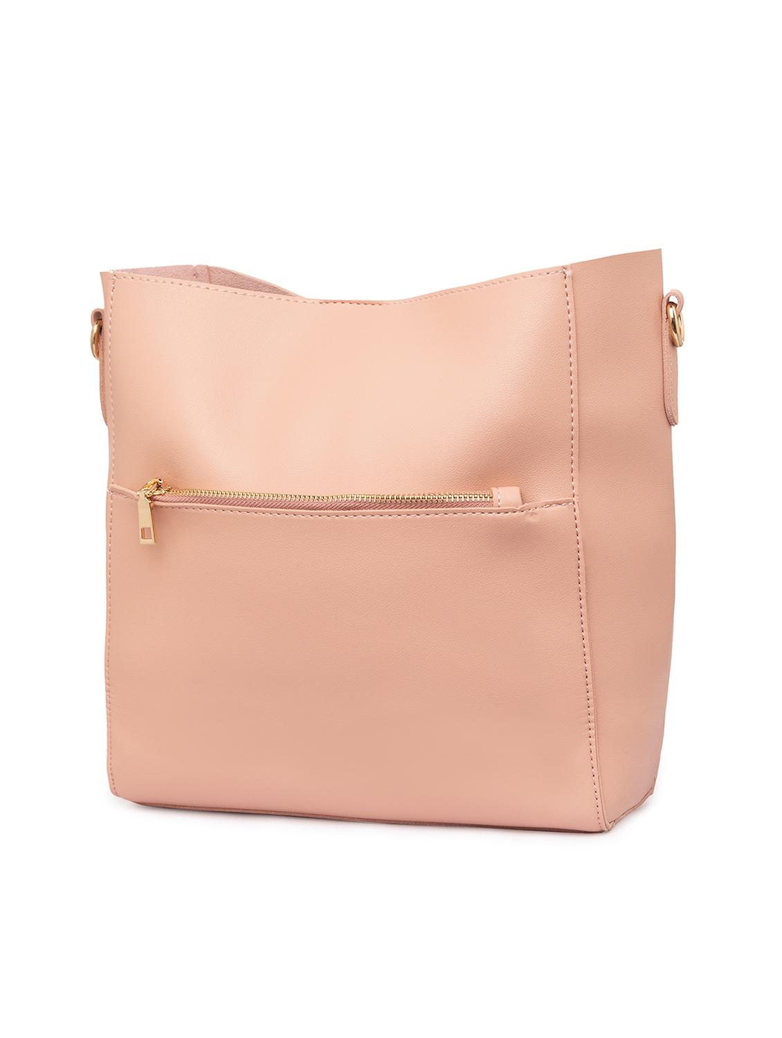 pink leatherette (pu) regular handbag - 15940888 - Zoom Image - 4