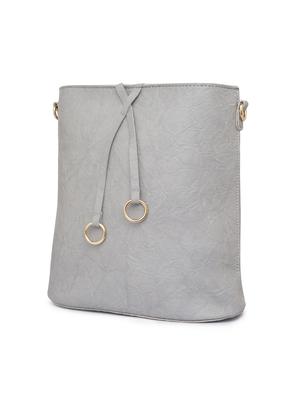 grey leatherette (pu) regular handbag - 15940909 - Standard Image - 4