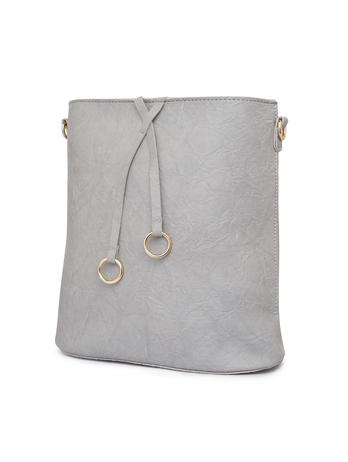 grey leatherette (pu) regular handbag - 15940909 - Zoom Image - 4