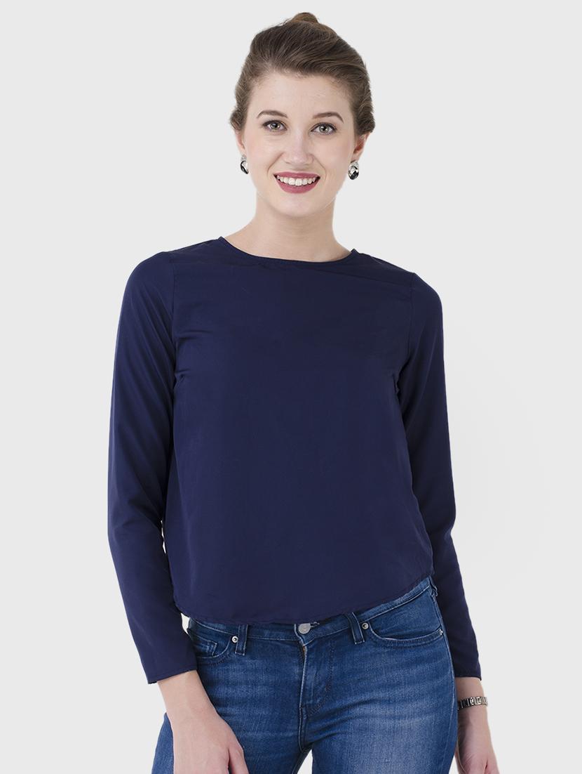 lace up detail long sleeved top - 15941030 - Zoom Image - 1