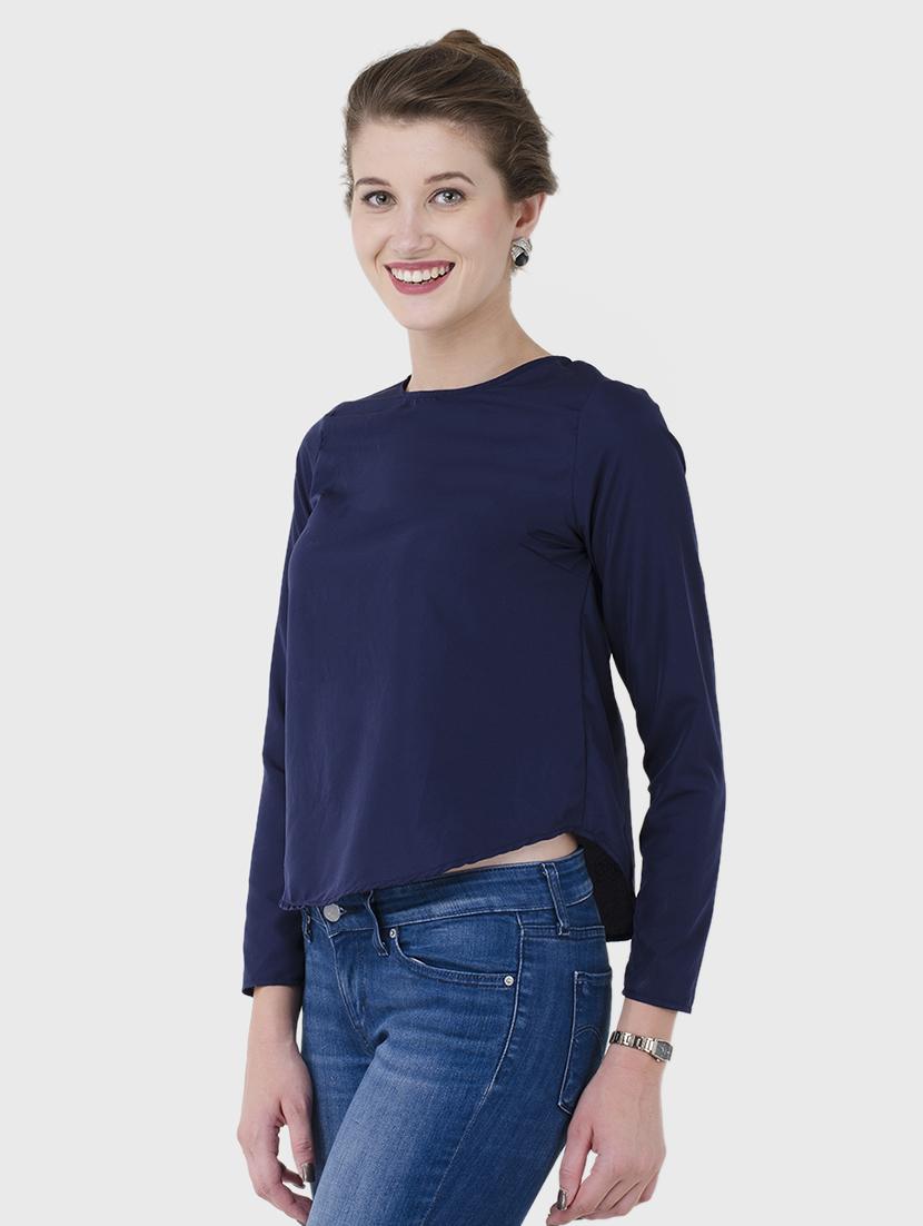 lace up detail long sleeved top - 15941030 - Zoom Image - 2