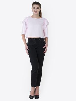button up back ruffle trim top - 15941035 - Standard Image - 4