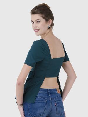 cut out back gathered top - 15941037 - Standard Image - 3