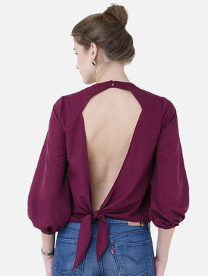 cut out tie up back top - 15941038 - Standard Image - 3