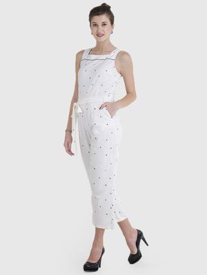 cut out back ditsy floral jumpsuit - 15941045 - Standard Image - 2