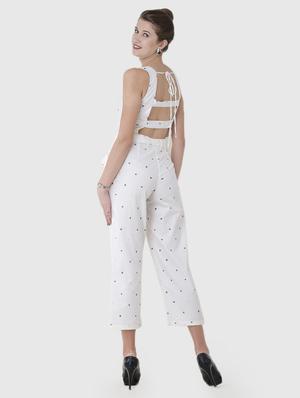 cut out back ditsy floral jumpsuit - 15941045 - Standard Image - 3