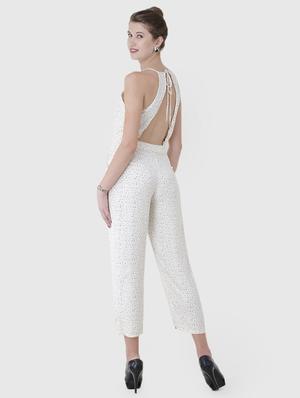 tie back keyhole neck jumpsuit - 15941046 - Standard Image - 3