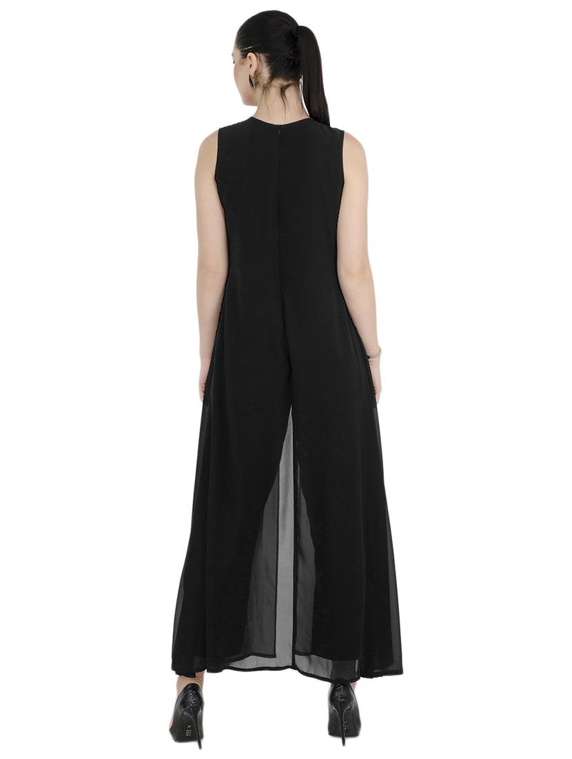 front slit overlay full length jumpsuit - 15941047 - Zoom Image - 3