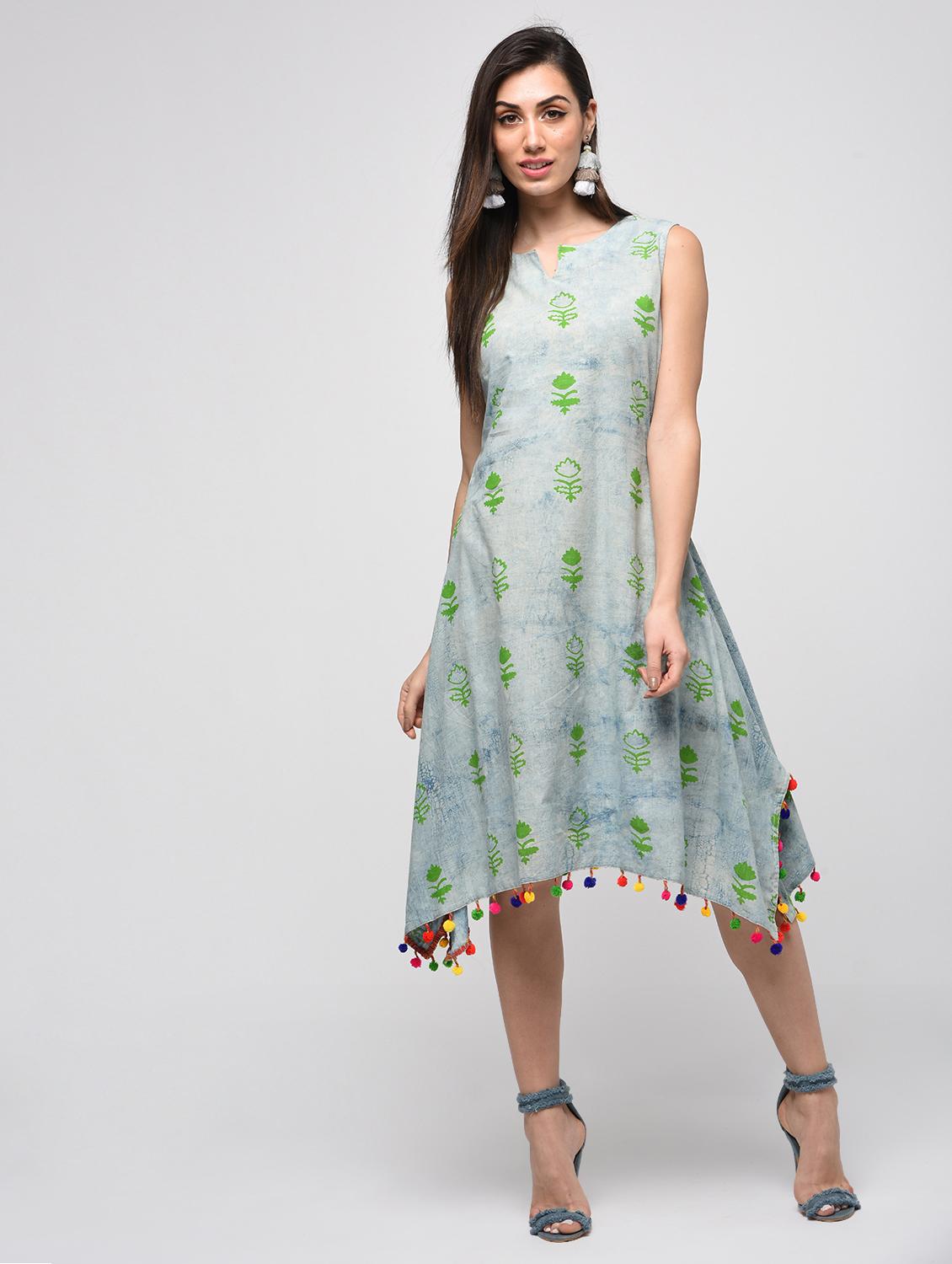 dabu cotton printed dress - 15941136 - Zoom Image - 2