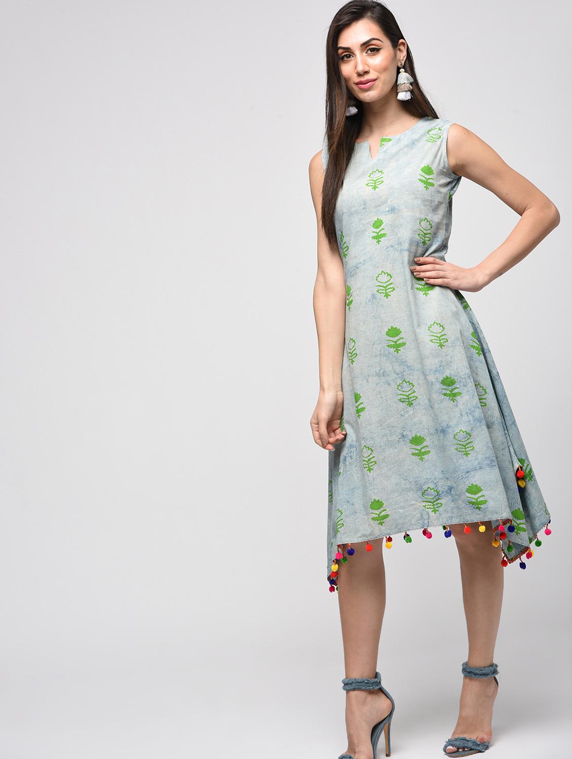 dabu cotton printed dress - 15941136 - Zoom Image - 3