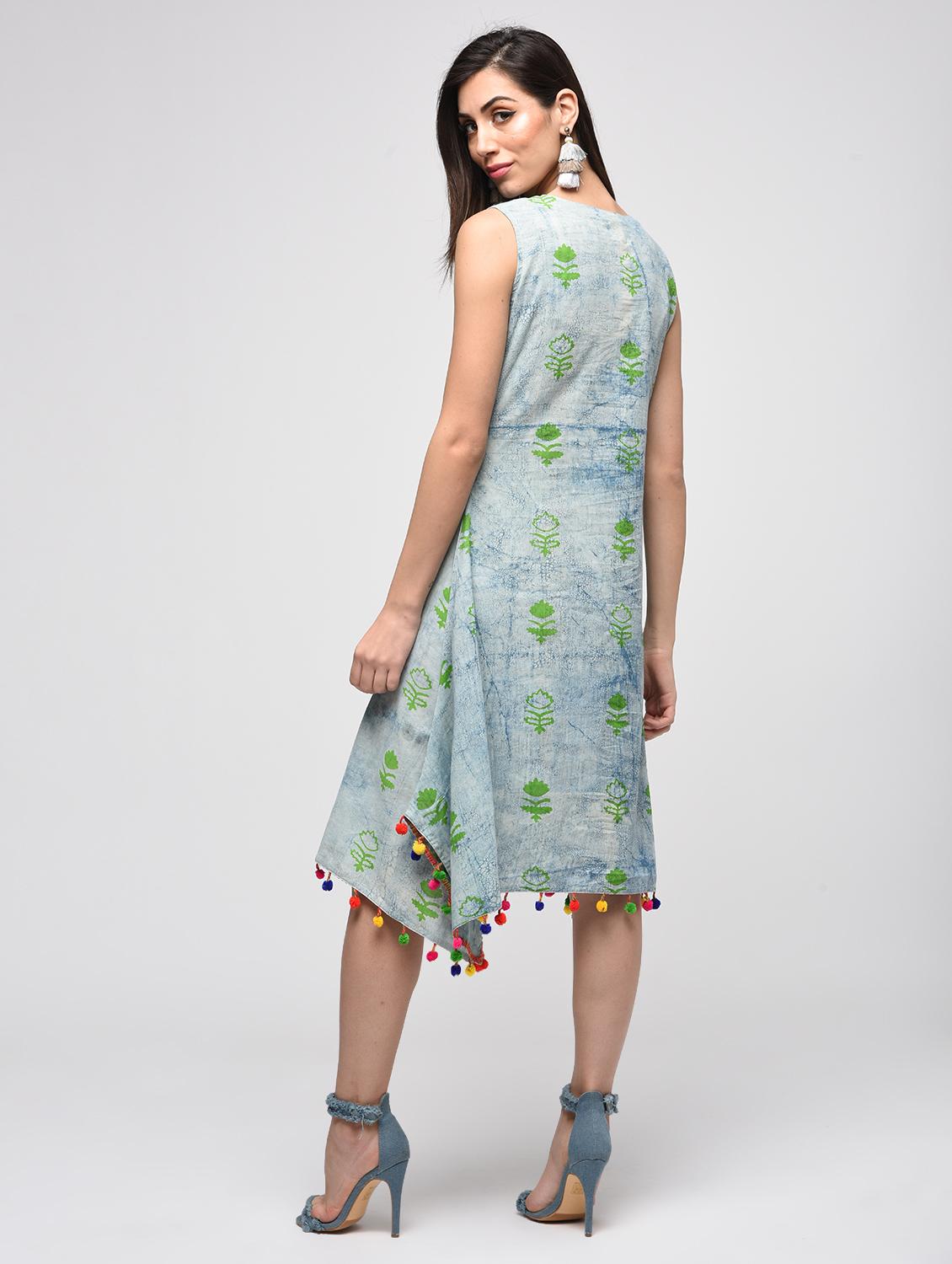 dabu cotton printed dress - 15941136 - Zoom Image - 4