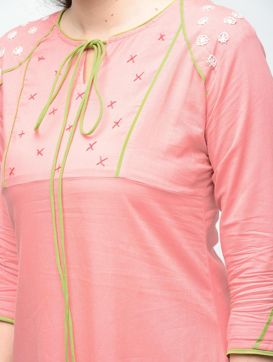 embroidered a-line kurta - 15941143 - Zoom Image - 5