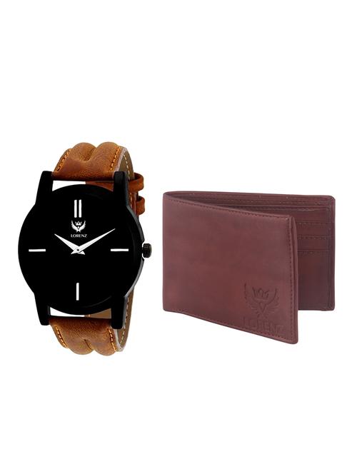 lorenz cm-1013wl-04 combo of analog watch and wallet - 15941180 - Standard Image - 1
