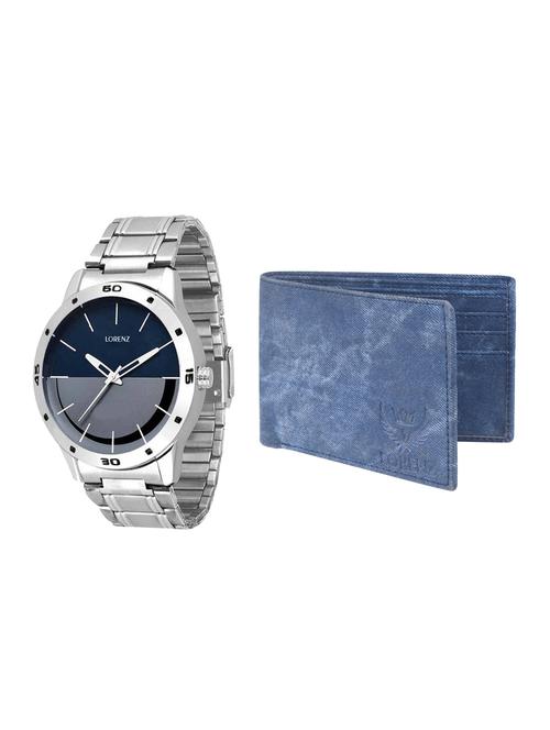 lorenz cm-1046wl-05 combo of analog watch and wallet - 15941184 - Standard Image - 1