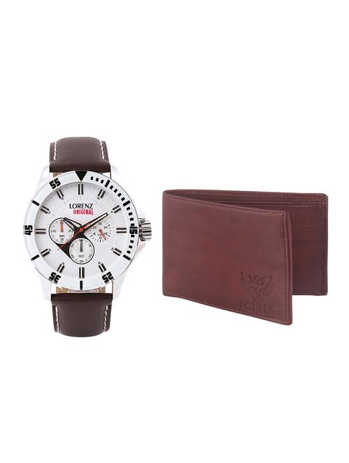 lorenz cm-1057wl-04 combo of analog watch and wallet - 15941185 - Standard Image - 1