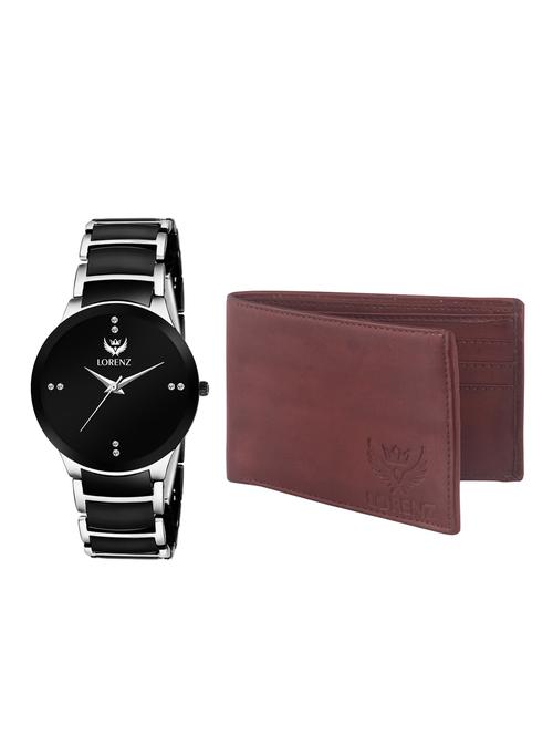lorenz cm-1063wl-04 combo of analog watch and wallet - 15941188 - Standard Image - 1