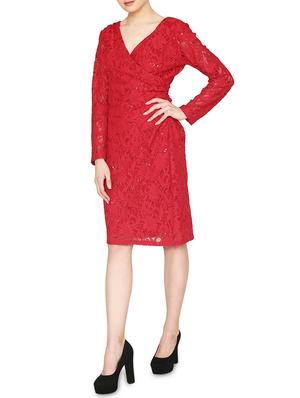 sequined laced sheath dress - 15941202 - Standard Image - 2
