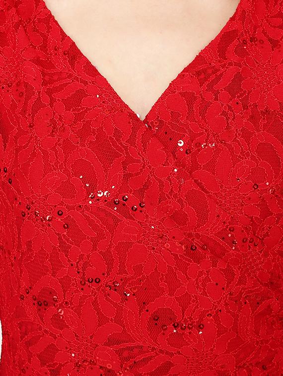 sequined laced sheath dress - 15941202 - Zoom Image - 4