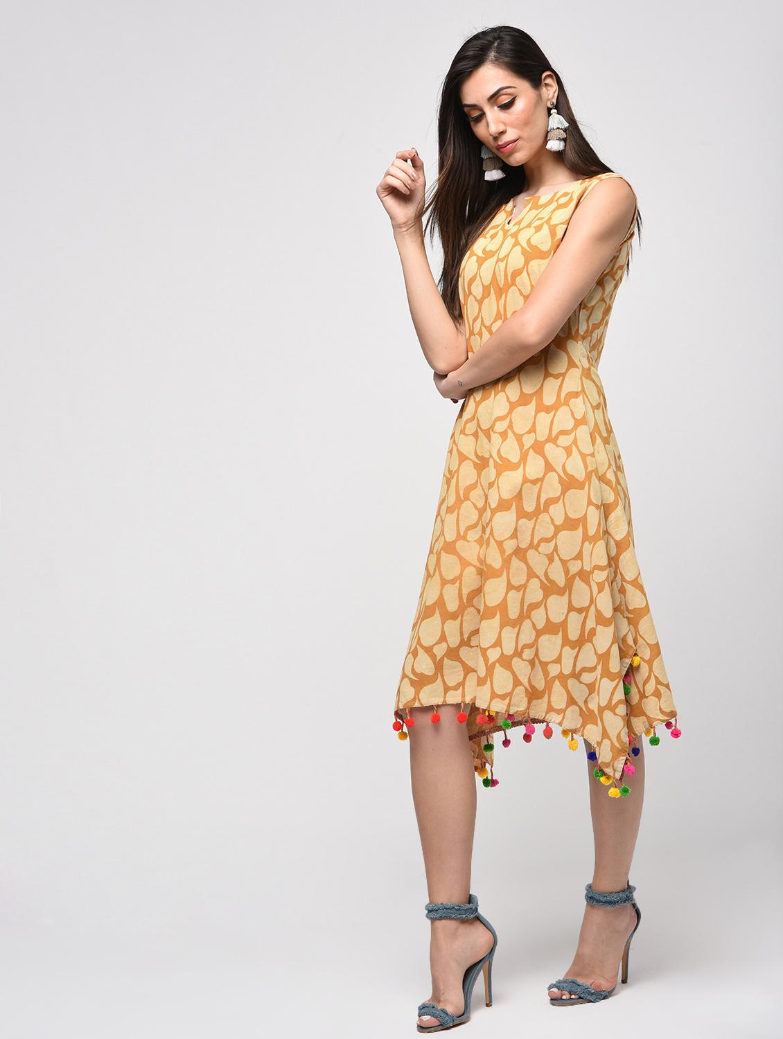 dabu cotton printed dress - 15941745 - Zoom Image - 3