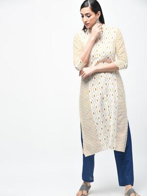 printed straight kurta - 15941748 - Standard Image - 2