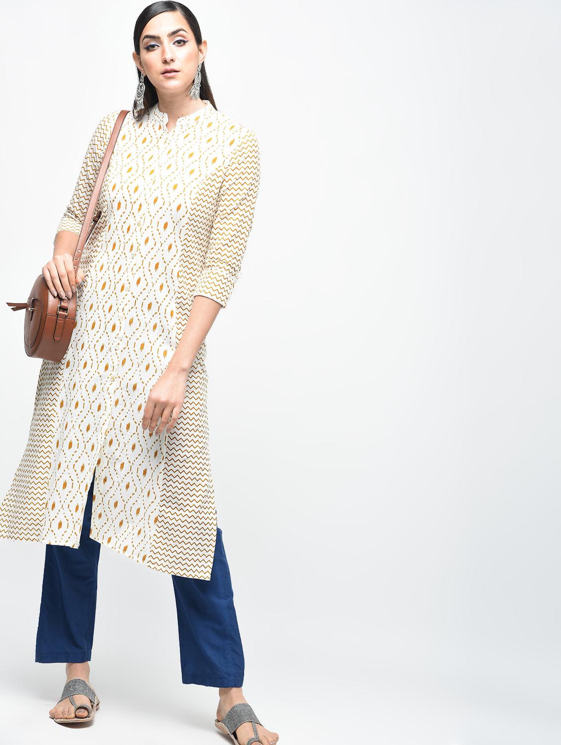 printed straight kurta - 15941748 - Zoom Image - 1