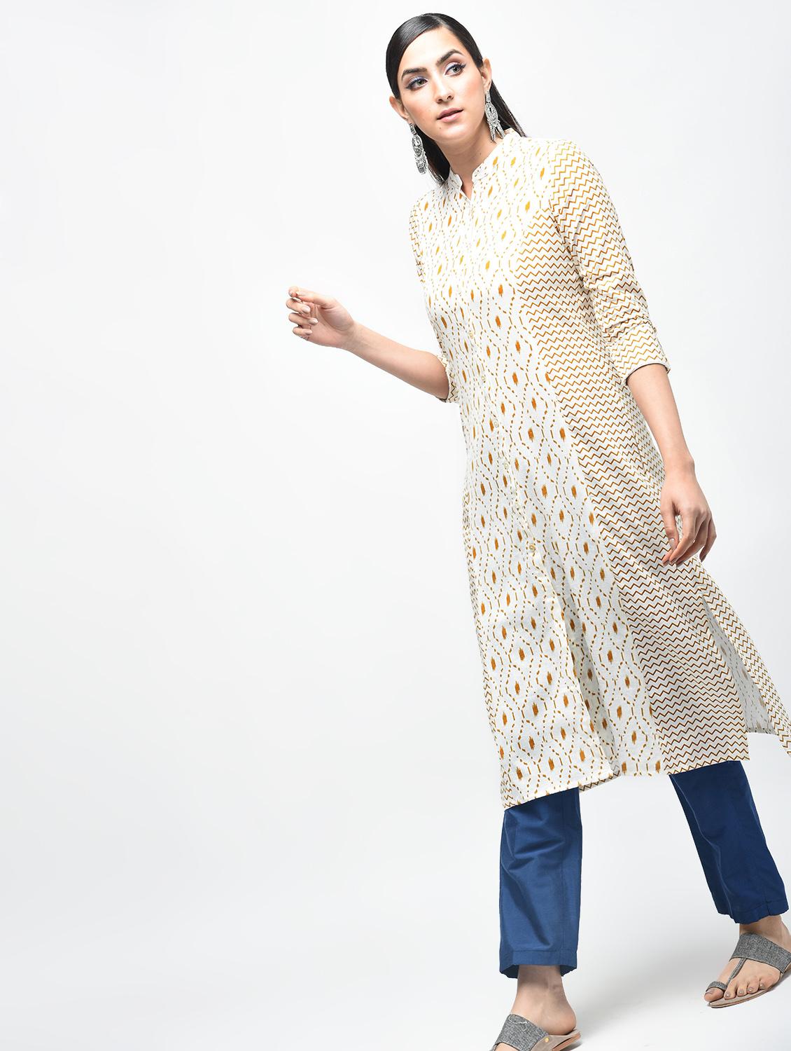 printed straight kurta - 15941748 - Zoom Image - 3
