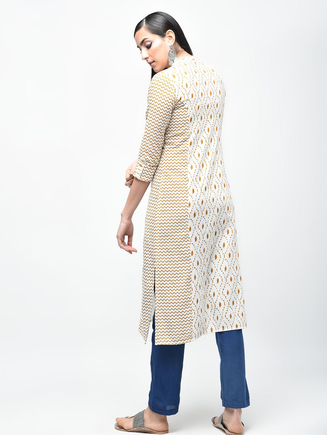 printed straight kurta - 15941748 - Zoom Image - 4