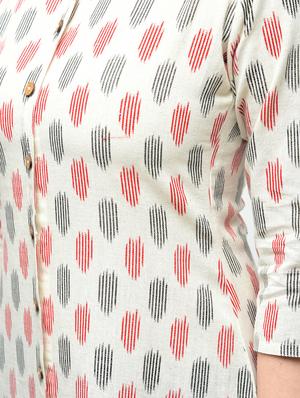 ikat printed straight kurta - 15941751 - Standard Image - 6