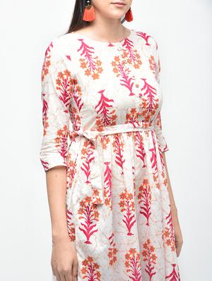 floral printed flared kurta - 15941754 - Standard Image - 5