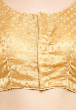 gold cotton blend brocade blouse - 15941800 - Standard Image - 4