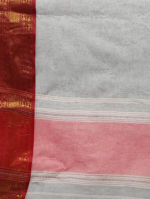 grey cotton tant saree - 15942023 - Standard Image - 5