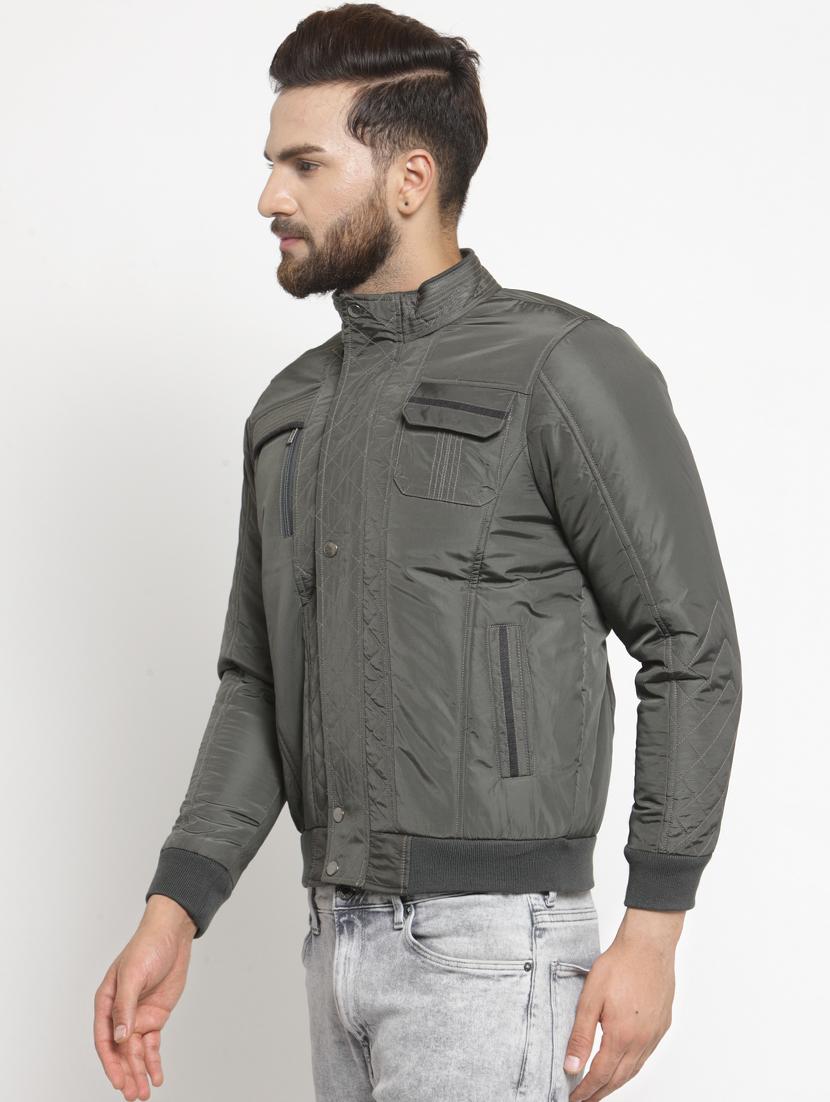 grey polyester blend casual jacket - 15942134 - Zoom Image - 2