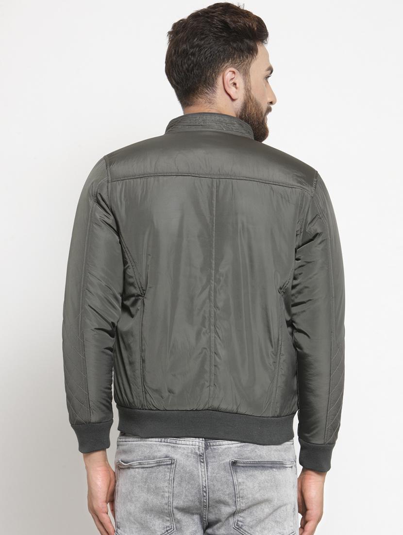 grey polyester blend casual jacket - 15942134 - Zoom Image - 3